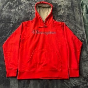 Red Champion Hoodie - Mens Size Medium